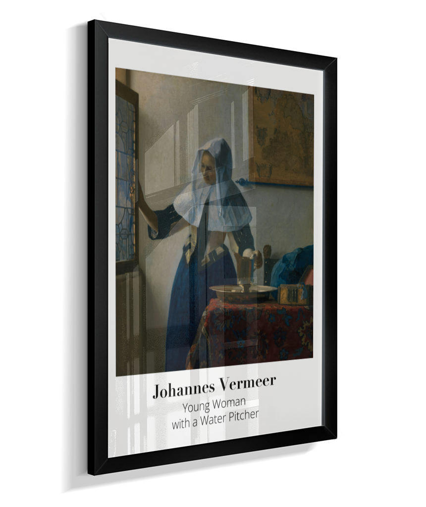 Young Woman with a Water Pitcher - Johannes Vermeer - 1662