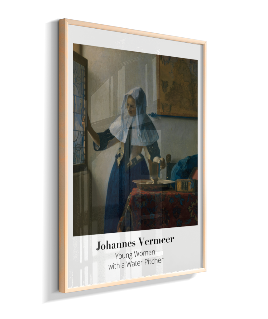 Young Woman with a Water Pitcher - Johannes Vermeer - 1662