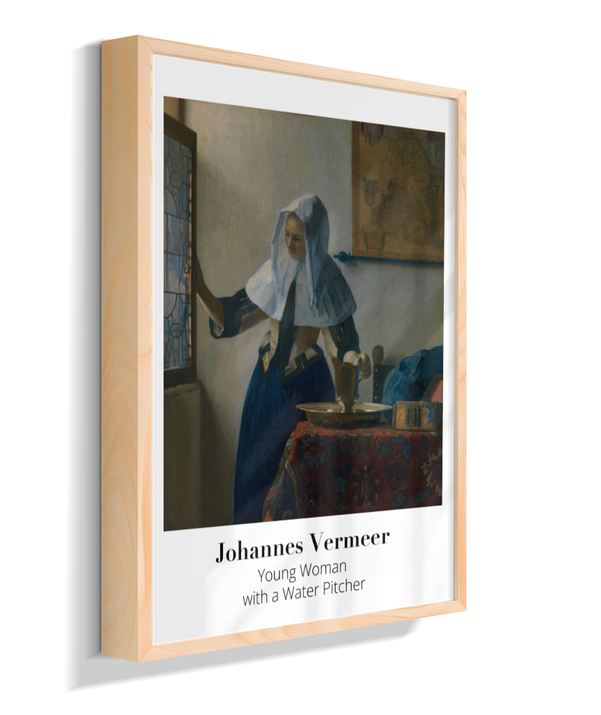 Young Woman with a Water Pitcher - Johannes Vermeer - 1662