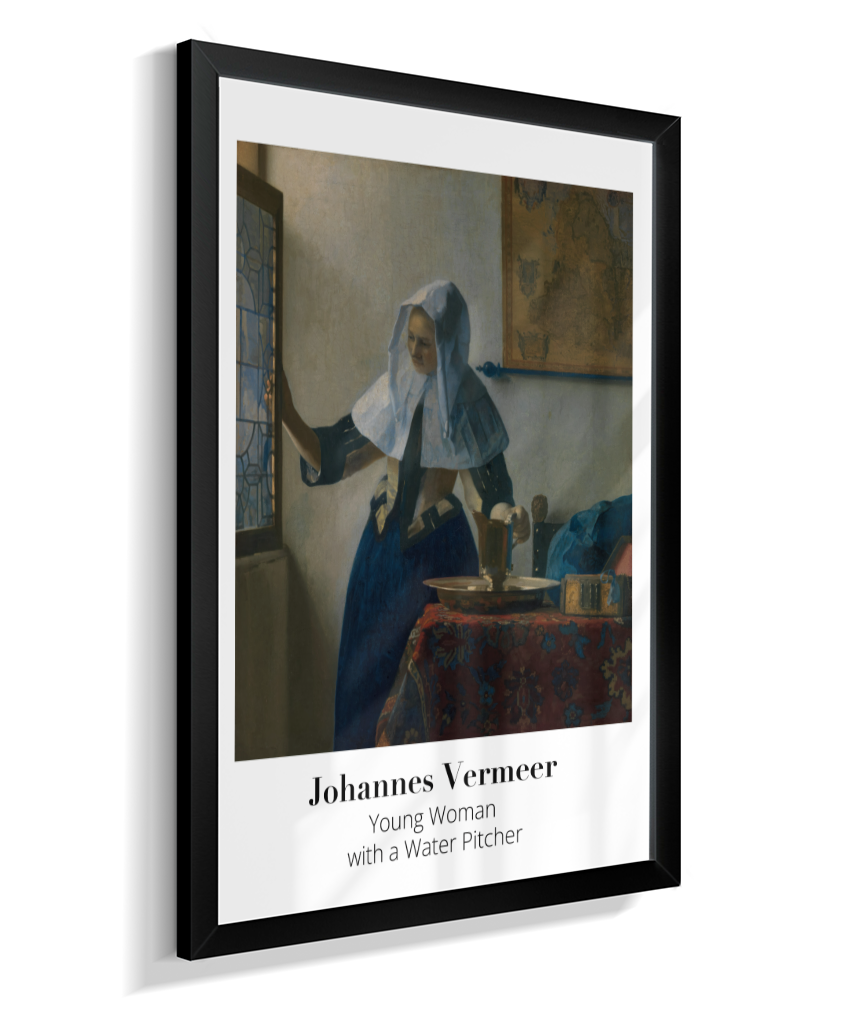 Young Woman with a Water Pitcher - Johannes Vermeer - 1662