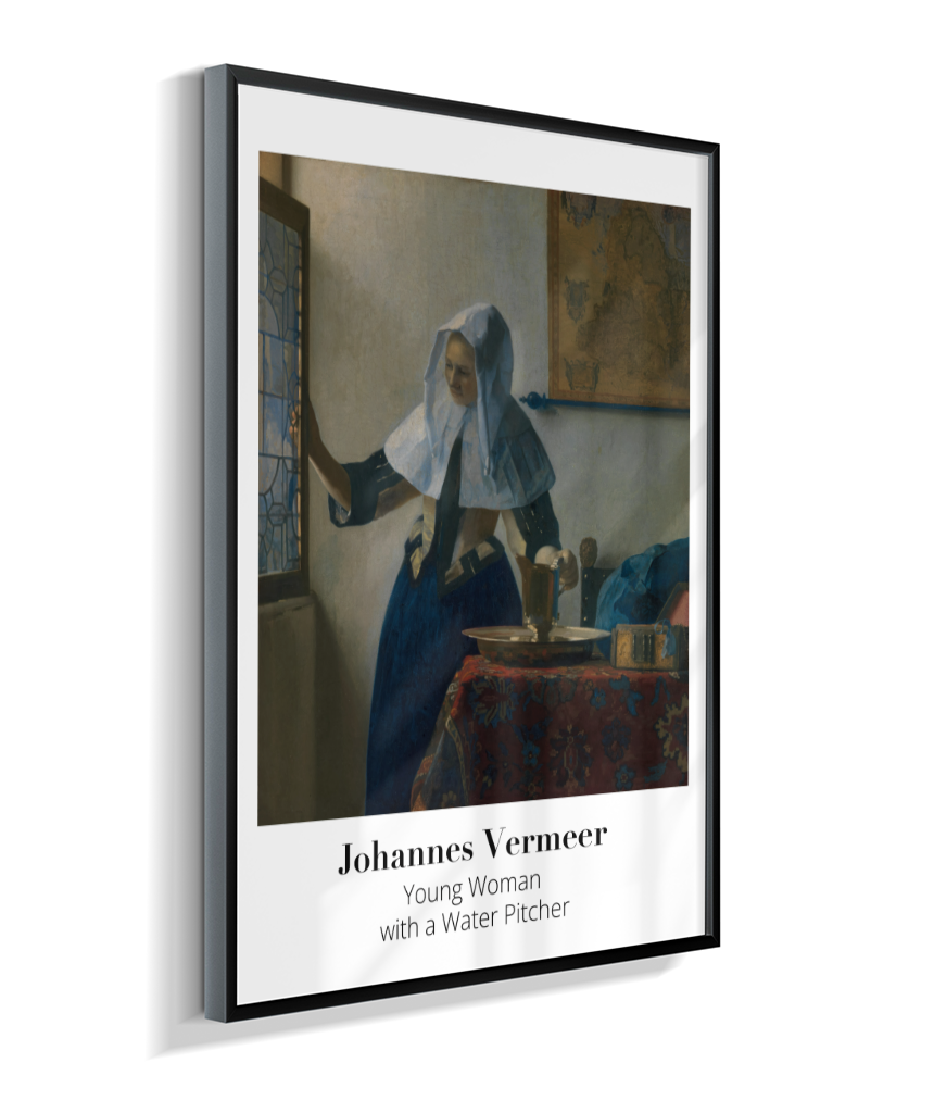 Young Woman with a Water Pitcher - Johannes Vermeer - 1662