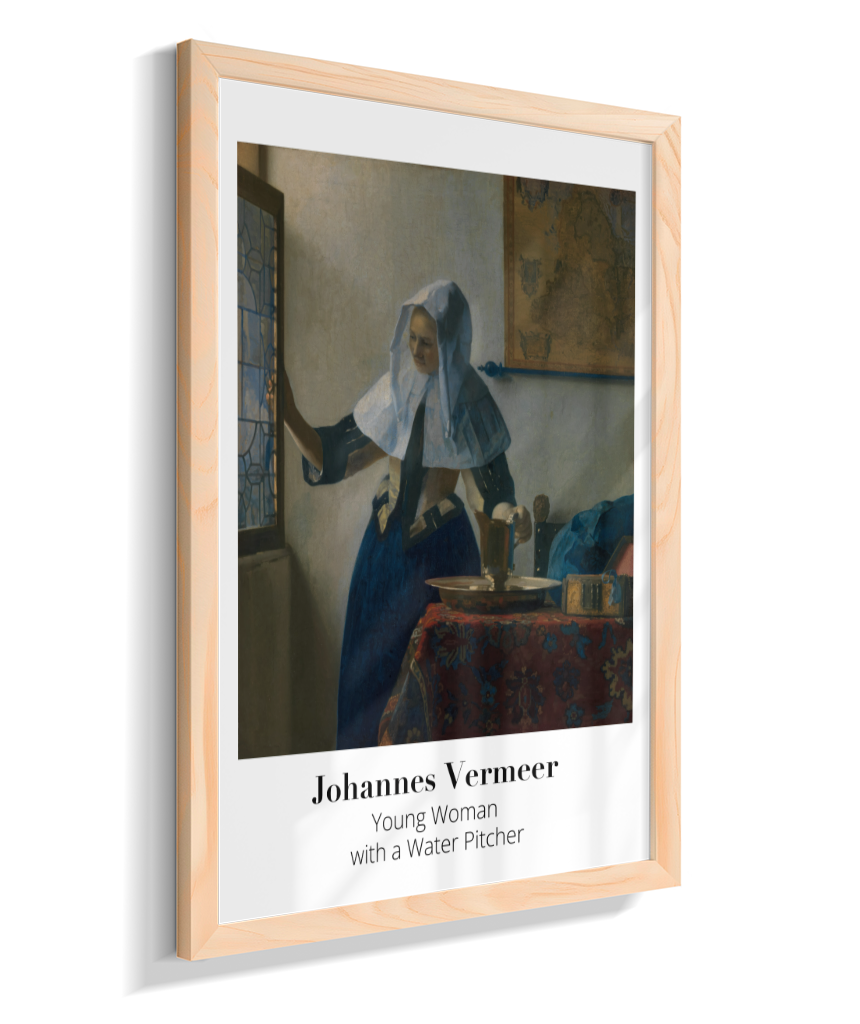Young Woman with a Water Pitcher - Johannes Vermeer - 1662