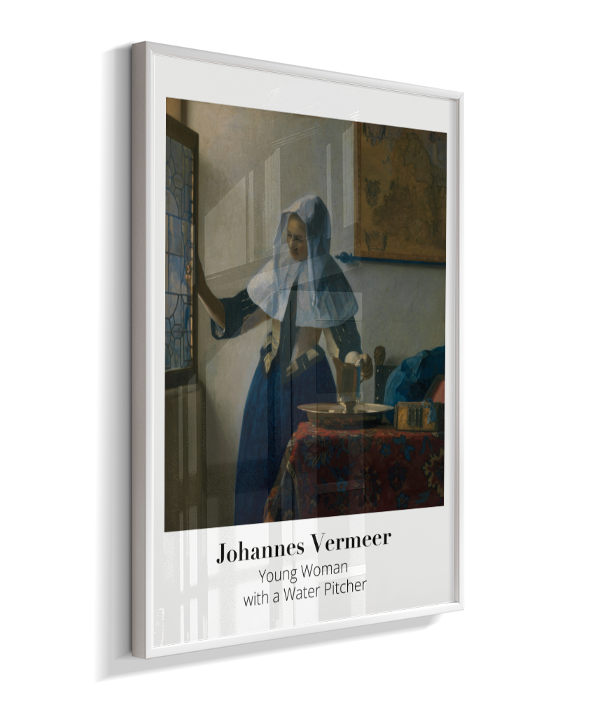 Young Woman with a Water Pitcher - Johannes Vermeer - 1662
