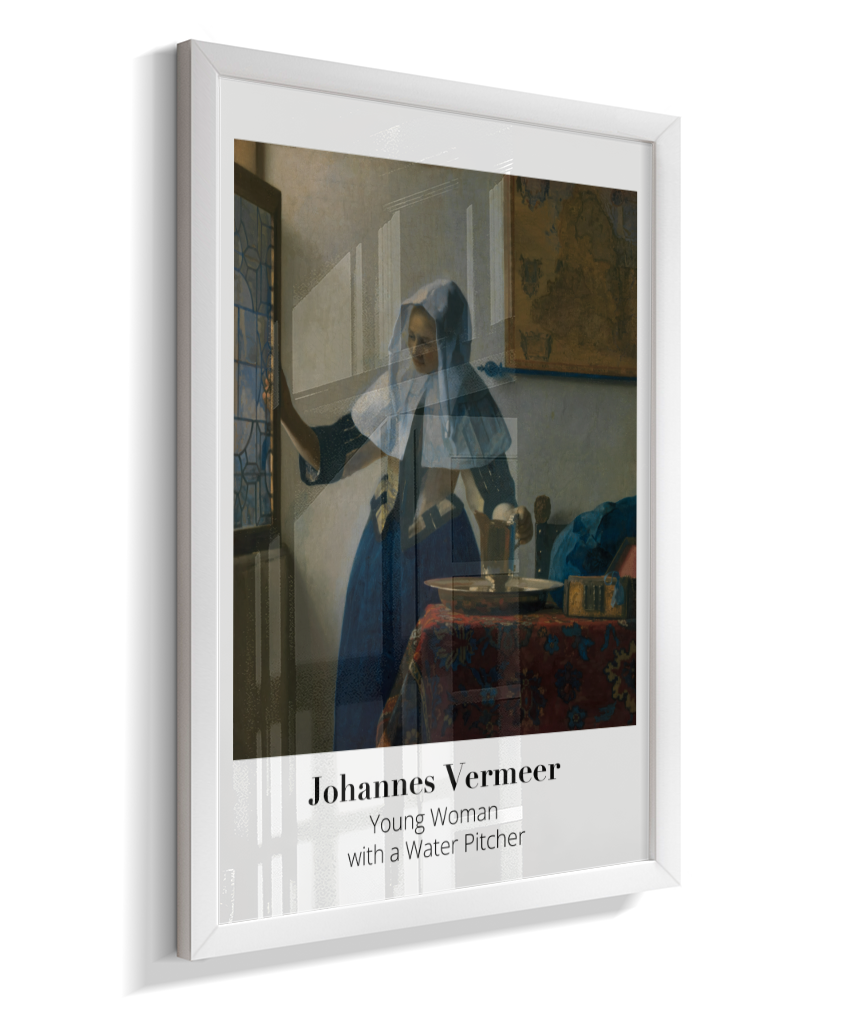 Young Woman with a Water Pitcher - Johannes Vermeer - 1662